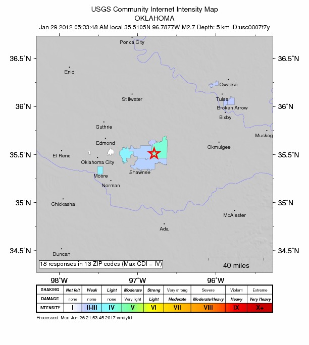Did You Feel It? map: shaking reported by the public