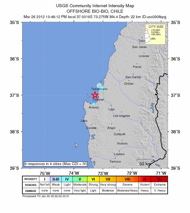 Did You Feel It? map: shaking reported by the public