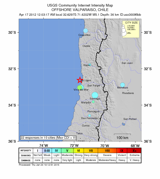 Did You Feel It? map: shaking reported by the public