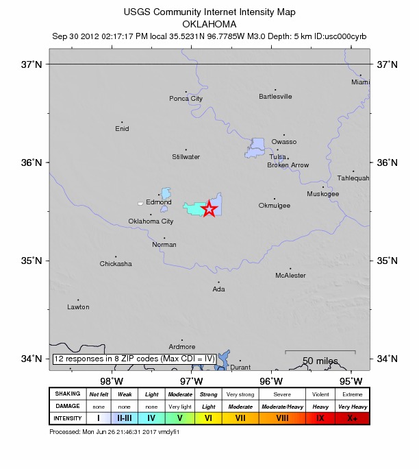 Did You Feel It? map: shaking reported by the public