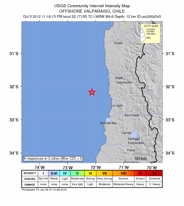 Did You Feel It? map: shaking reported by the public
