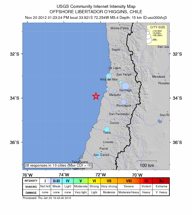 Did You Feel It? map: shaking reported by the public