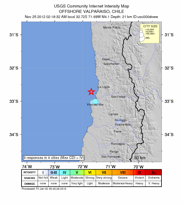 Did You Feel It? map: shaking reported by the public