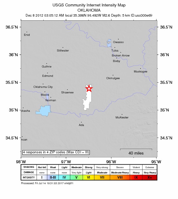 Did You Feel It? map: shaking reported by the public