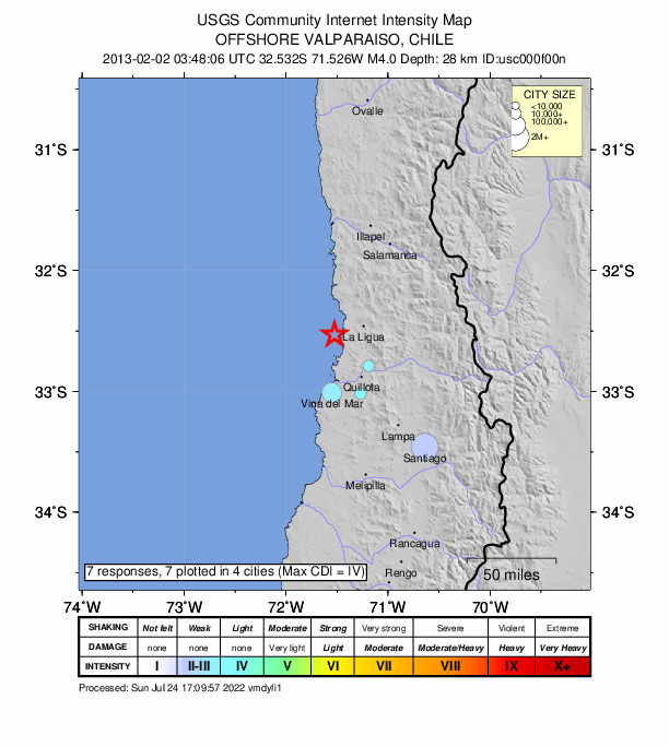 Did You Feel It? map: shaking reported by the public