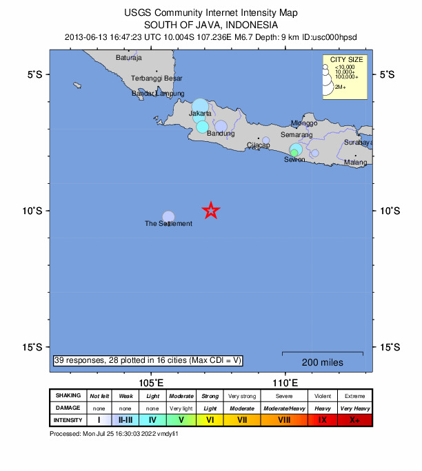 Did You Feel It? map: shaking reported by the public