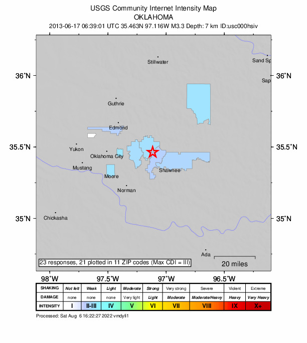 Did You Feel It? map: shaking reported by the public