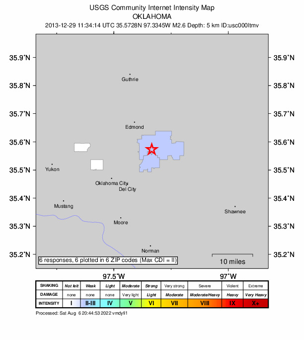 Did You Feel It? map: shaking reported by the public