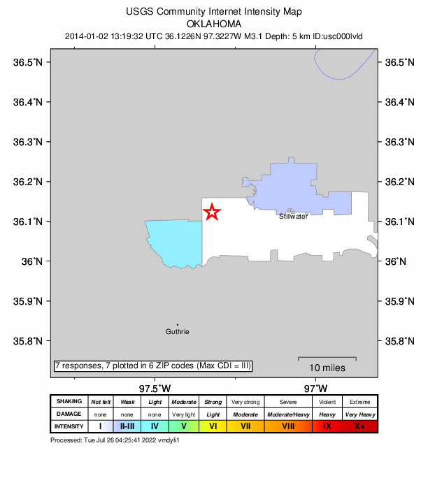 Did You Feel It? map: shaking reported by the public