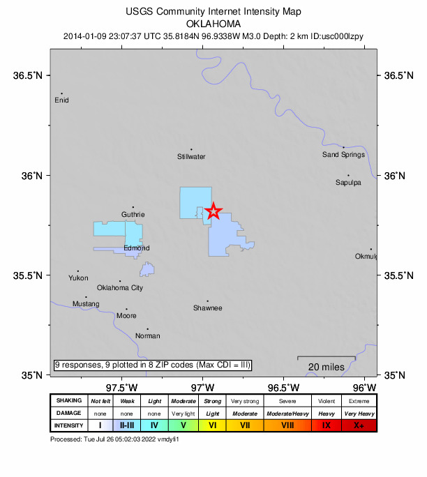 Did You Feel It? map: shaking reported by the public