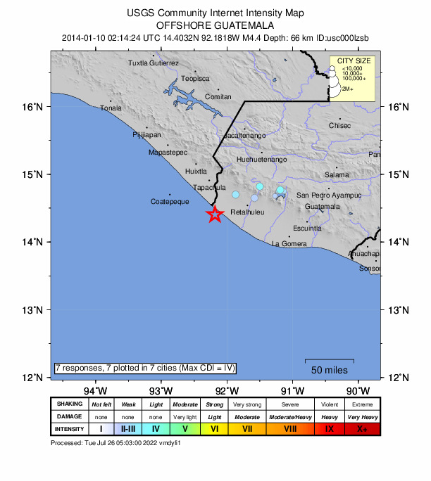 Did You Feel It? map: shaking reported by the public