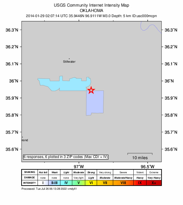 Did You Feel It? map: shaking reported by the public