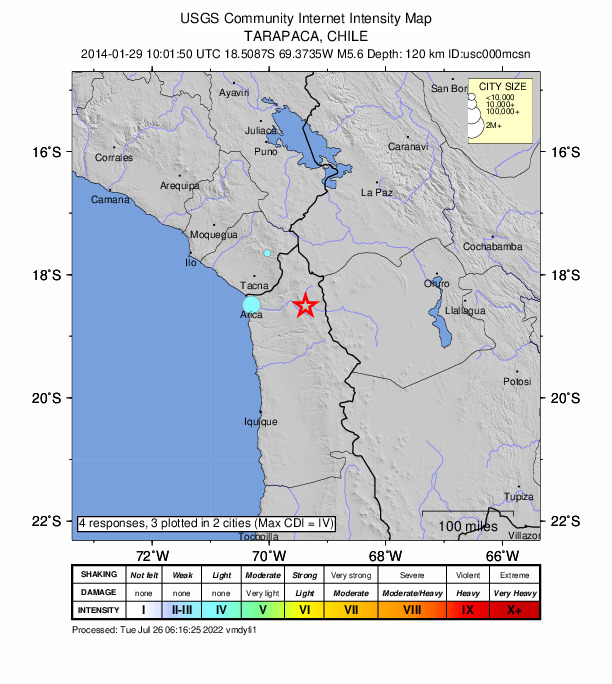 Did You Feel It? map: shaking reported by the public
