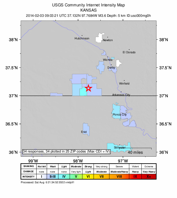 Did You Feel It? map: shaking reported by the public