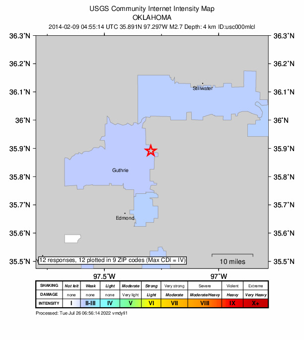 Did You Feel It? map: shaking reported by the public