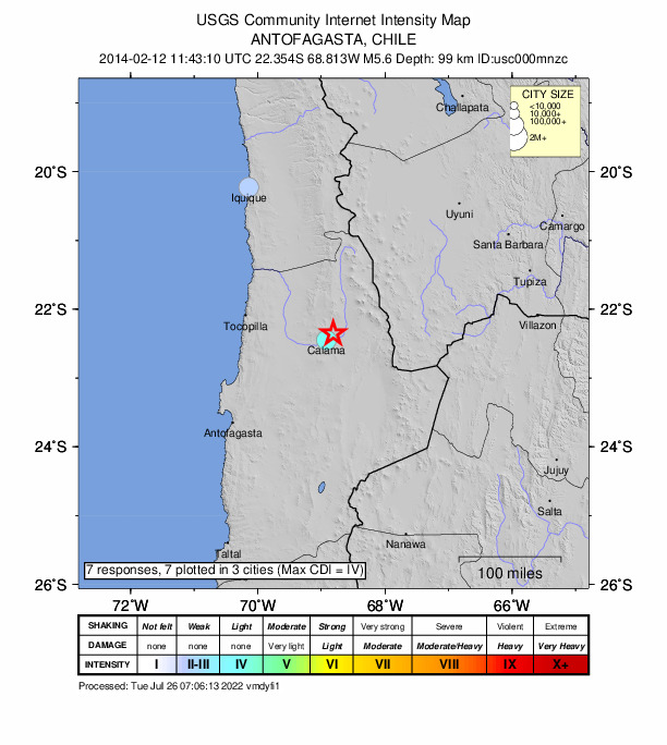 Did You Feel It? map: shaking reported by the public