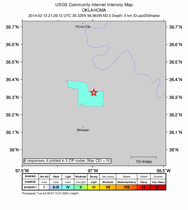 Did You Feel It? map: shaking reported by the public