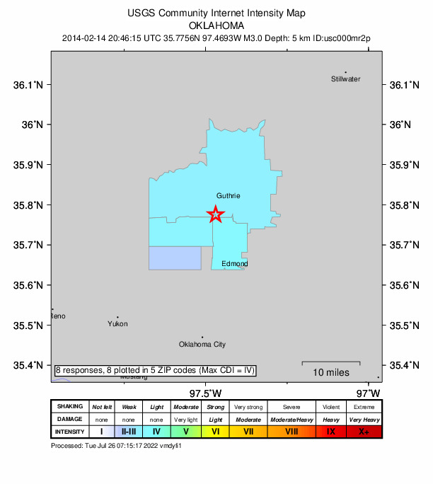 Did You Feel It? map: shaking reported by the public