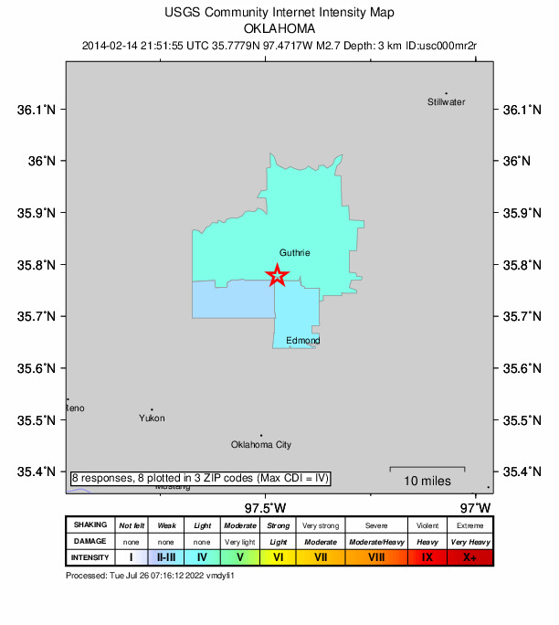 Did You Feel It? map: shaking reported by the public