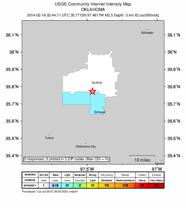 Did You Feel It? map: shaking reported by the public
