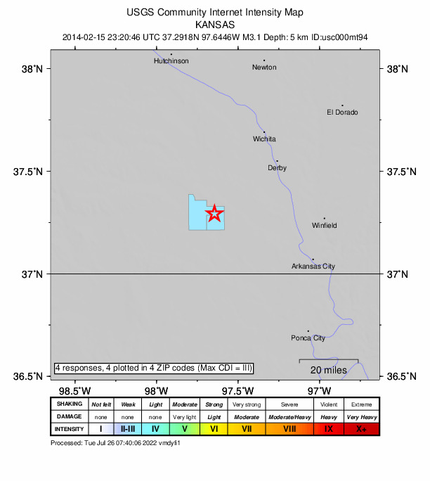 Did You Feel It? map: shaking reported by the public
