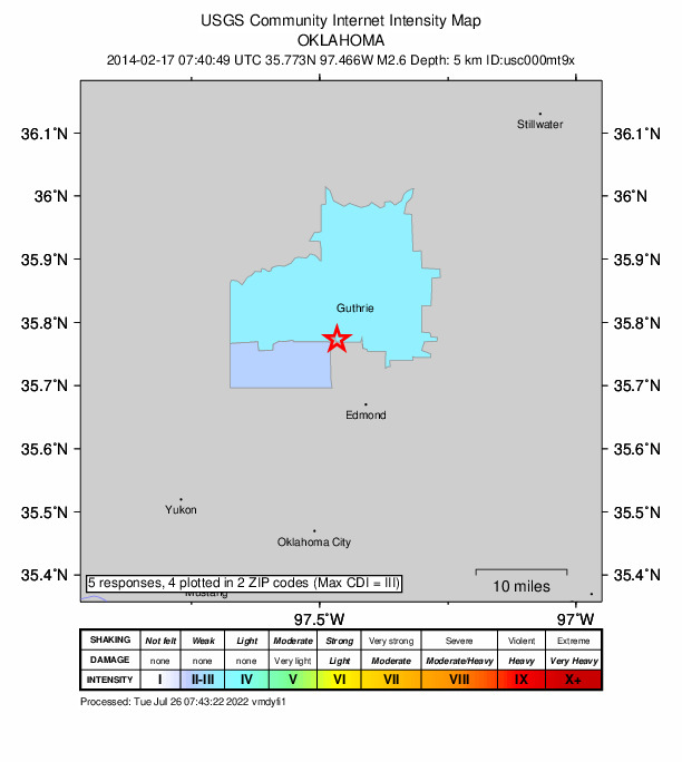 Did You Feel It? map: shaking reported by the public