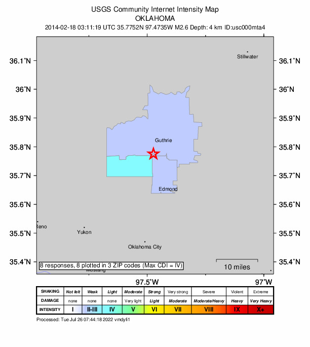 Did You Feel It? map: shaking reported by the public
