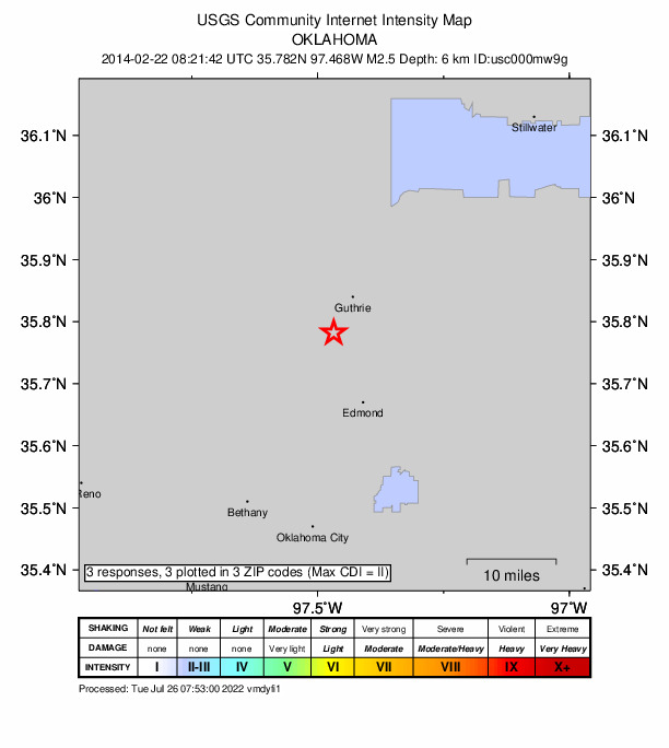 Did You Feel It? map: shaking reported by the public