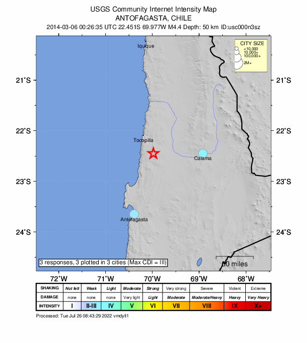 Did You Feel It? map: shaking reported by the public