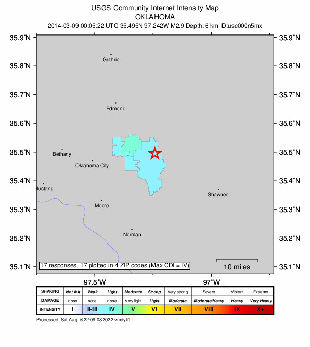 Did You Feel It? map: shaking reported by the public