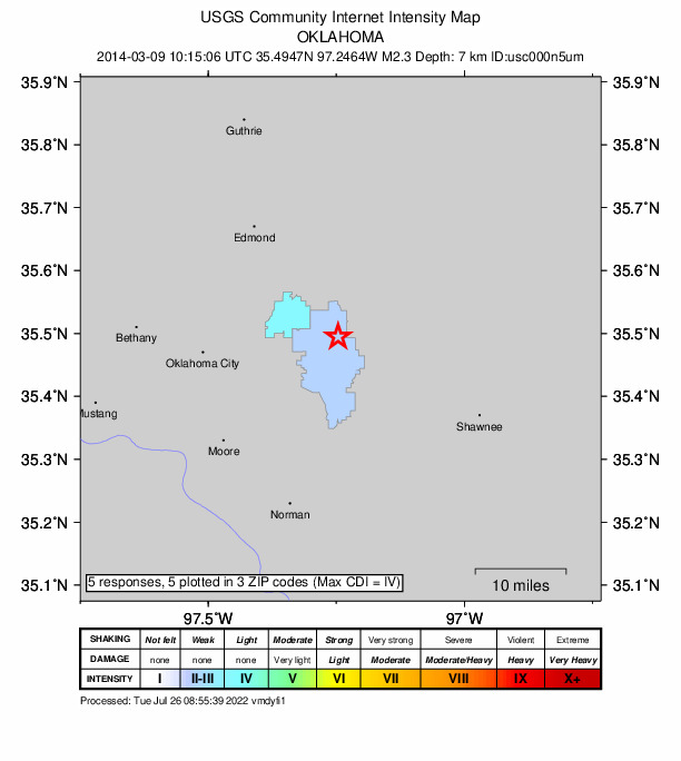 Did You Feel It? map: shaking reported by the public