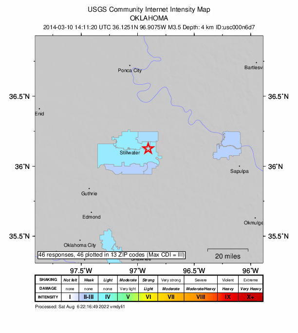 Did You Feel It? map: shaking reported by the public