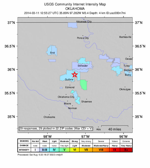 Did You Feel It? map: shaking reported by the public