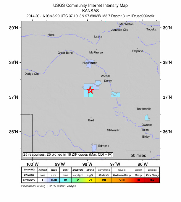 Did You Feel It? map: shaking reported by the public