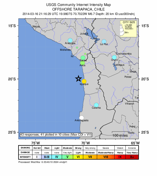 Did You Feel It? map: shaking reported by the public