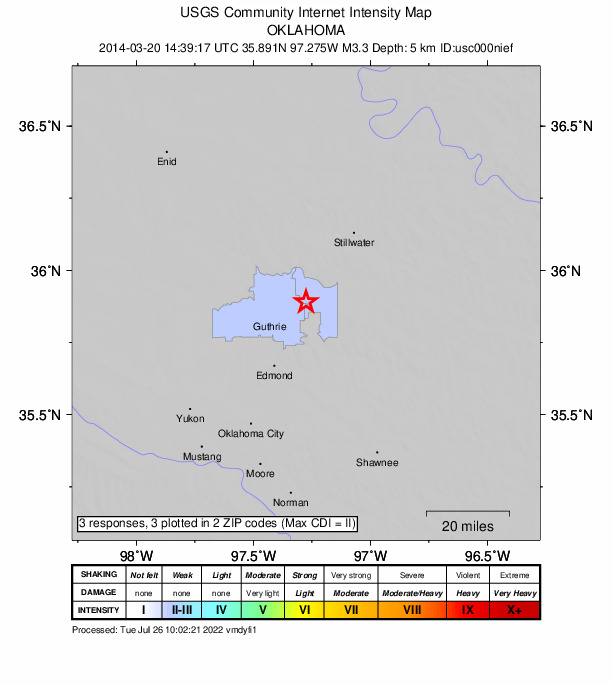 Did You Feel It? map: shaking reported by the public