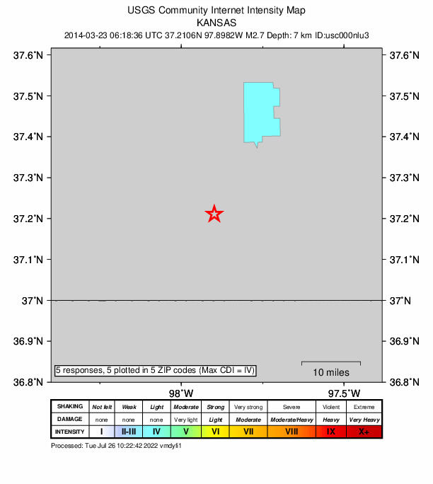 Did You Feel It? map: shaking reported by the public