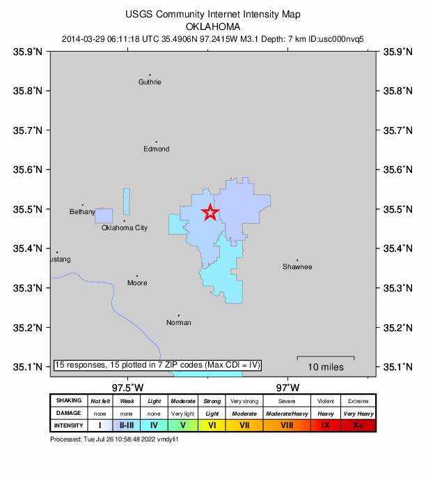 Did You Feel It? map: shaking reported by the public
