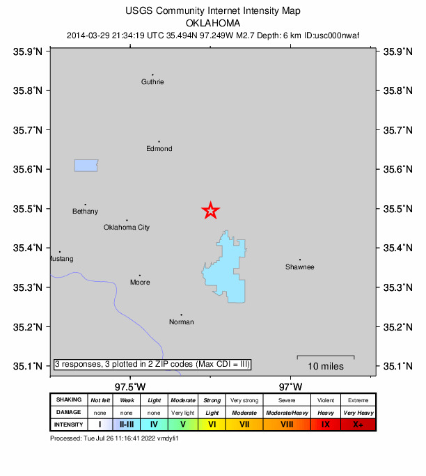 Did You Feel It? map: shaking reported by the public