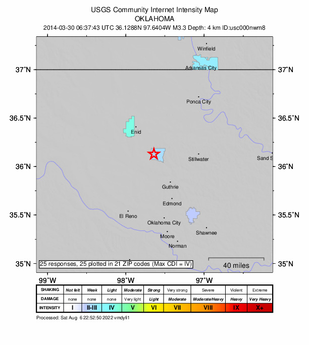 Did You Feel It? map: shaking reported by the public