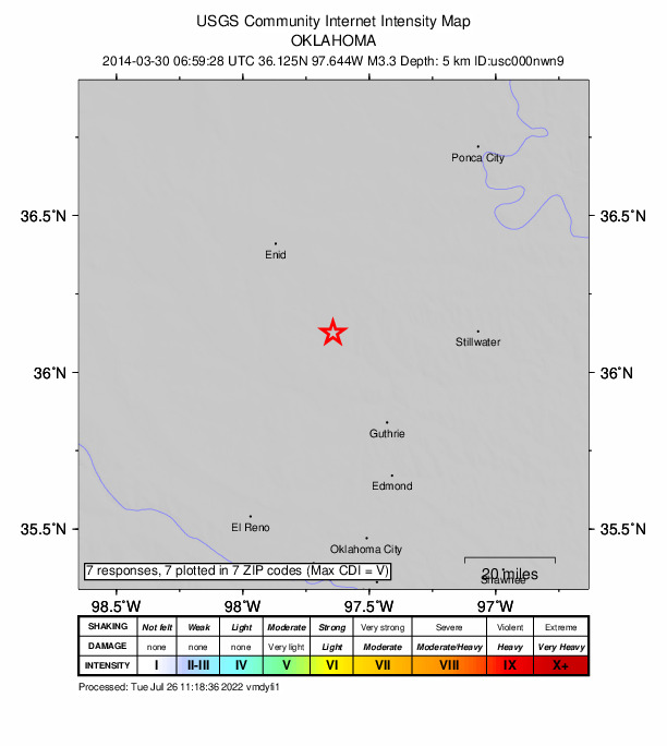 Did You Feel It? map: shaking reported by the public