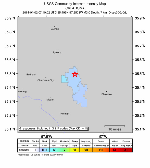 Did You Feel It? map: shaking reported by the public