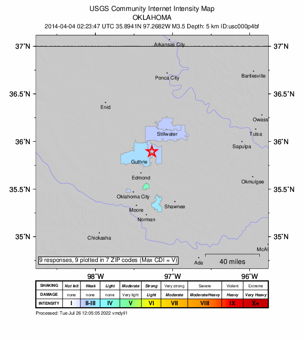 Did You Feel It? map: shaking reported by the public
