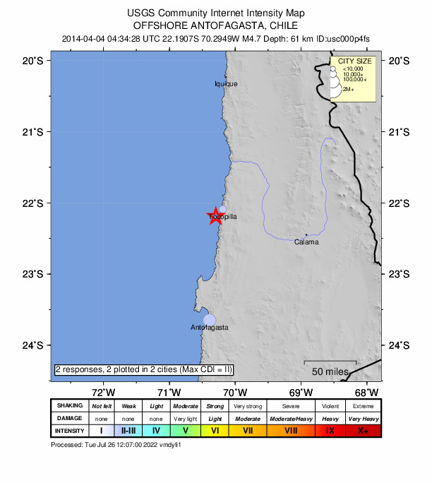 Did You Feel It? map: shaking reported by the public