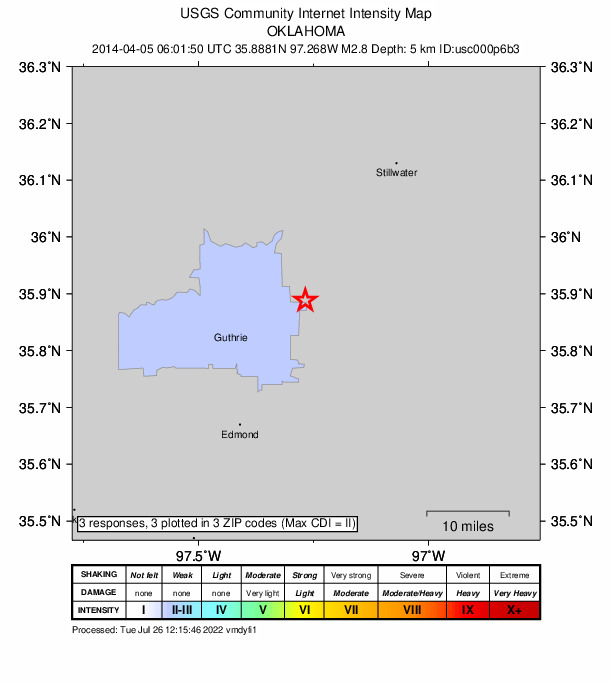 Did You Feel It? map: shaking reported by the public