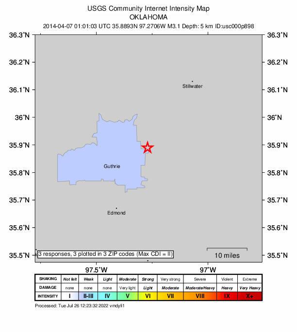 Did You Feel It? map: shaking reported by the public