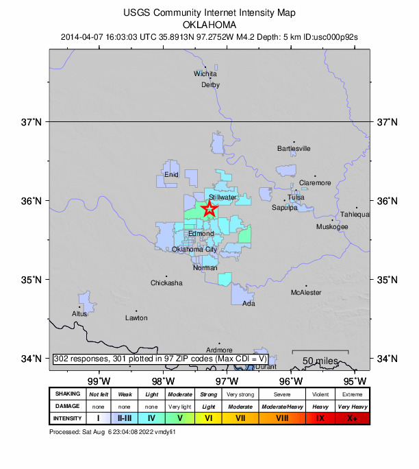 Did You Feel It? map: shaking reported by the public
