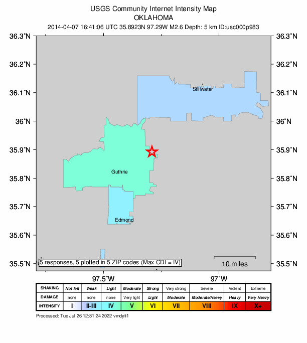 Did You Feel It? map: shaking reported by the public