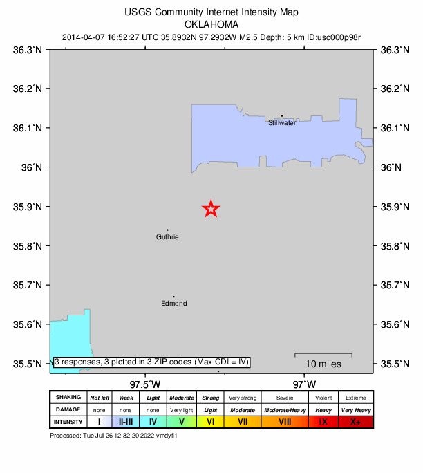Did You Feel It? map: shaking reported by the public