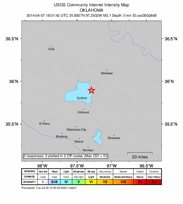 Did You Feel It? map: shaking reported by the public